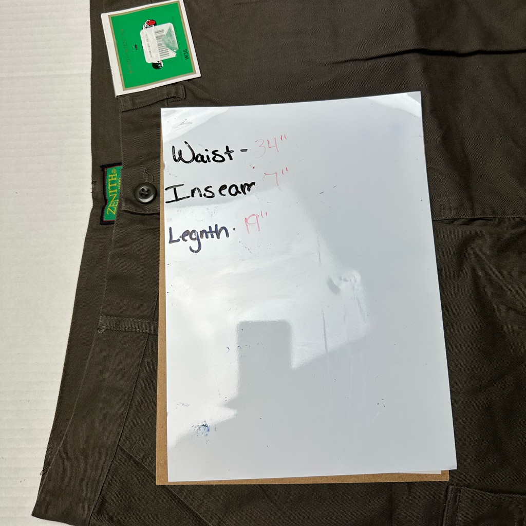 Vintage Zenith Jants Men's 36 Olive Cargo Shorts 90s Y2k New With Tags Cotton — image 6 of 7
